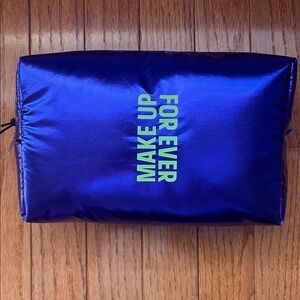 Makeup Forever Metallic Blue Cosmetic Pouch